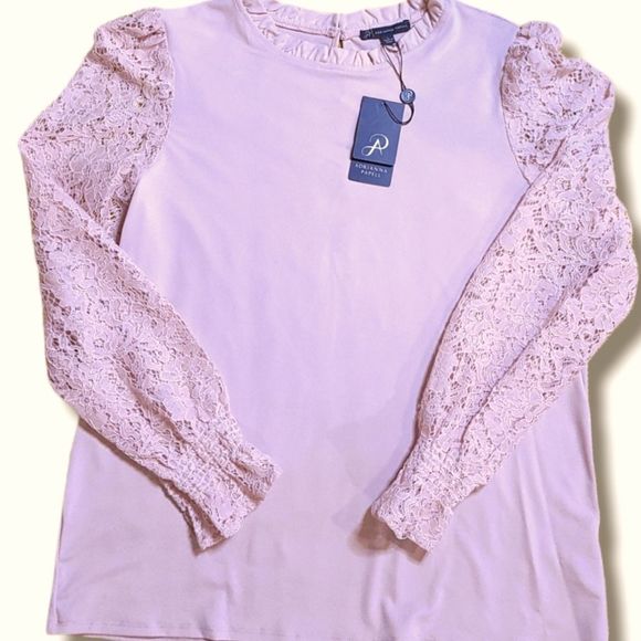 Adrianna Papell Tops - Adrianna Papel Champgne Blouse Size L